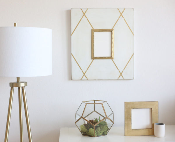Bright Gold Crosshatch Frame