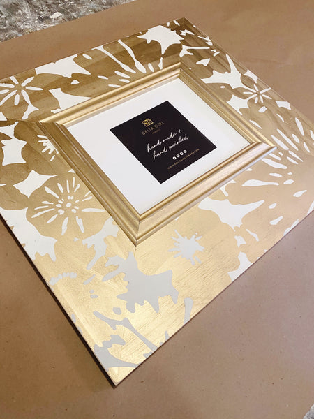 *NEW* Gold modern floral frame