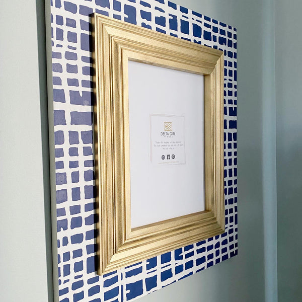 Crisp Dress Blues Modern Graph Frame