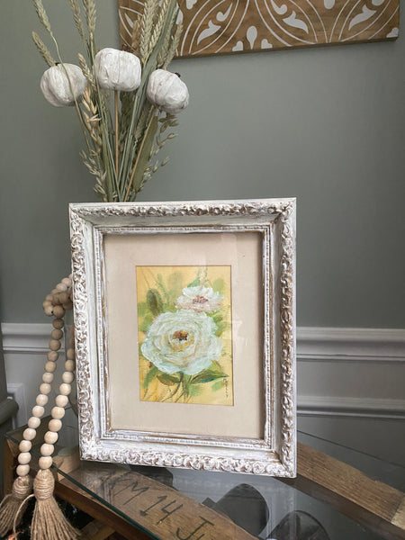 Vintage original floral artwork